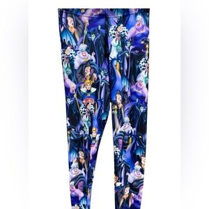 Blackmilk Villain Print Leggings - Blue and Purple